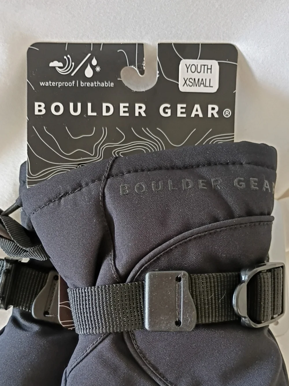 NWT Boulder Gear Black Mogul II Youth XSmall Gloves Winter Waterproof Breathable